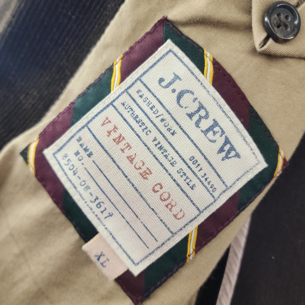 J.Crew XL | Brown Corduroy Elbow Patch Blazer Jacket Dark Academia Mens - Picture 3 of 6